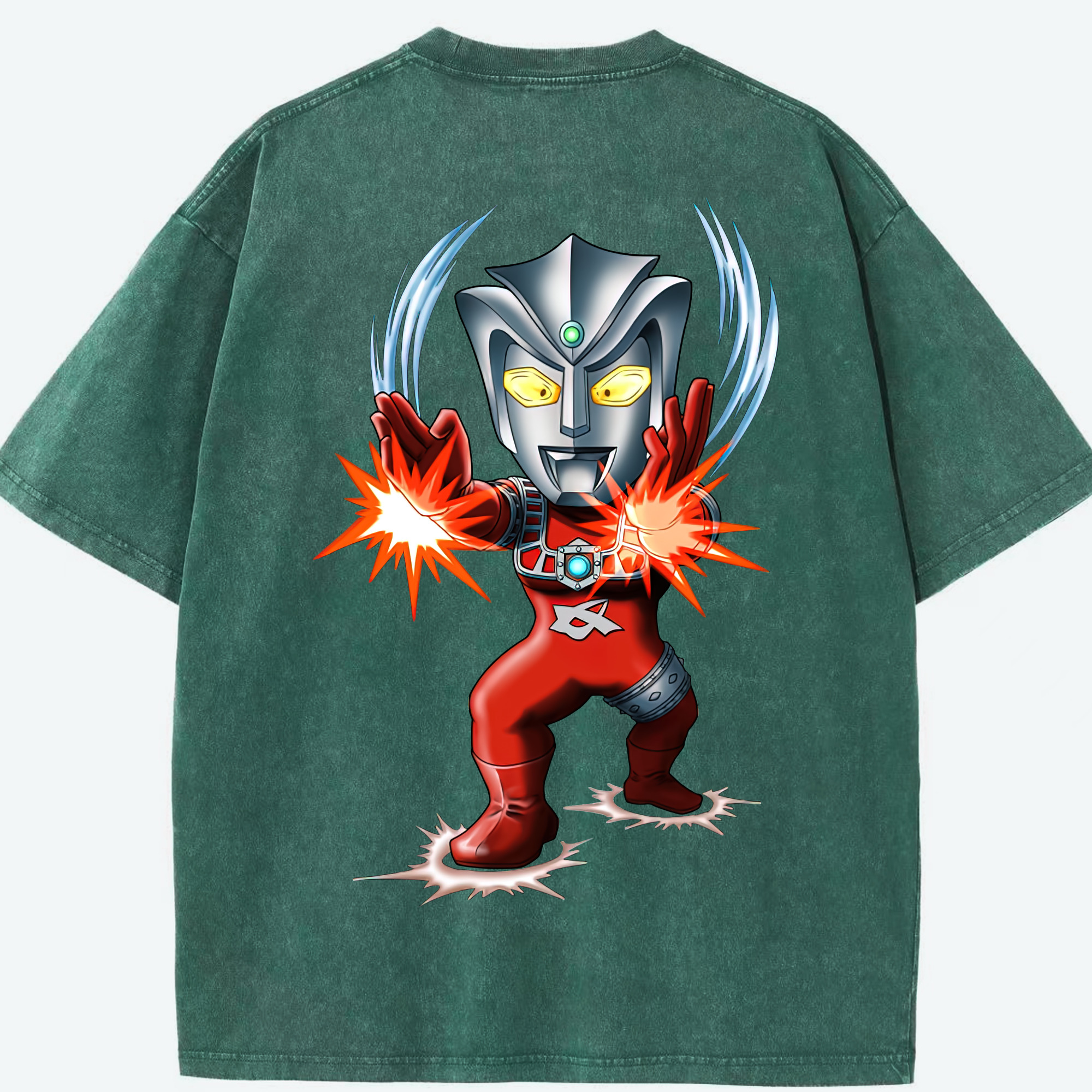 （画像用） ウルトラマン Ultraman 綿100% ヴィンテージ風 半袖Tシャツ（背面プリント）